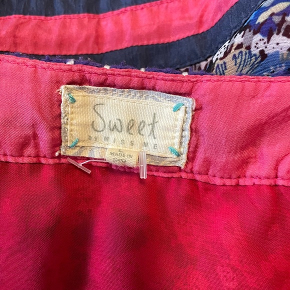 Sweet by Miss Me Floral Chiffon Adjustable Waist Mini Dress Large - Picture 4 of 4